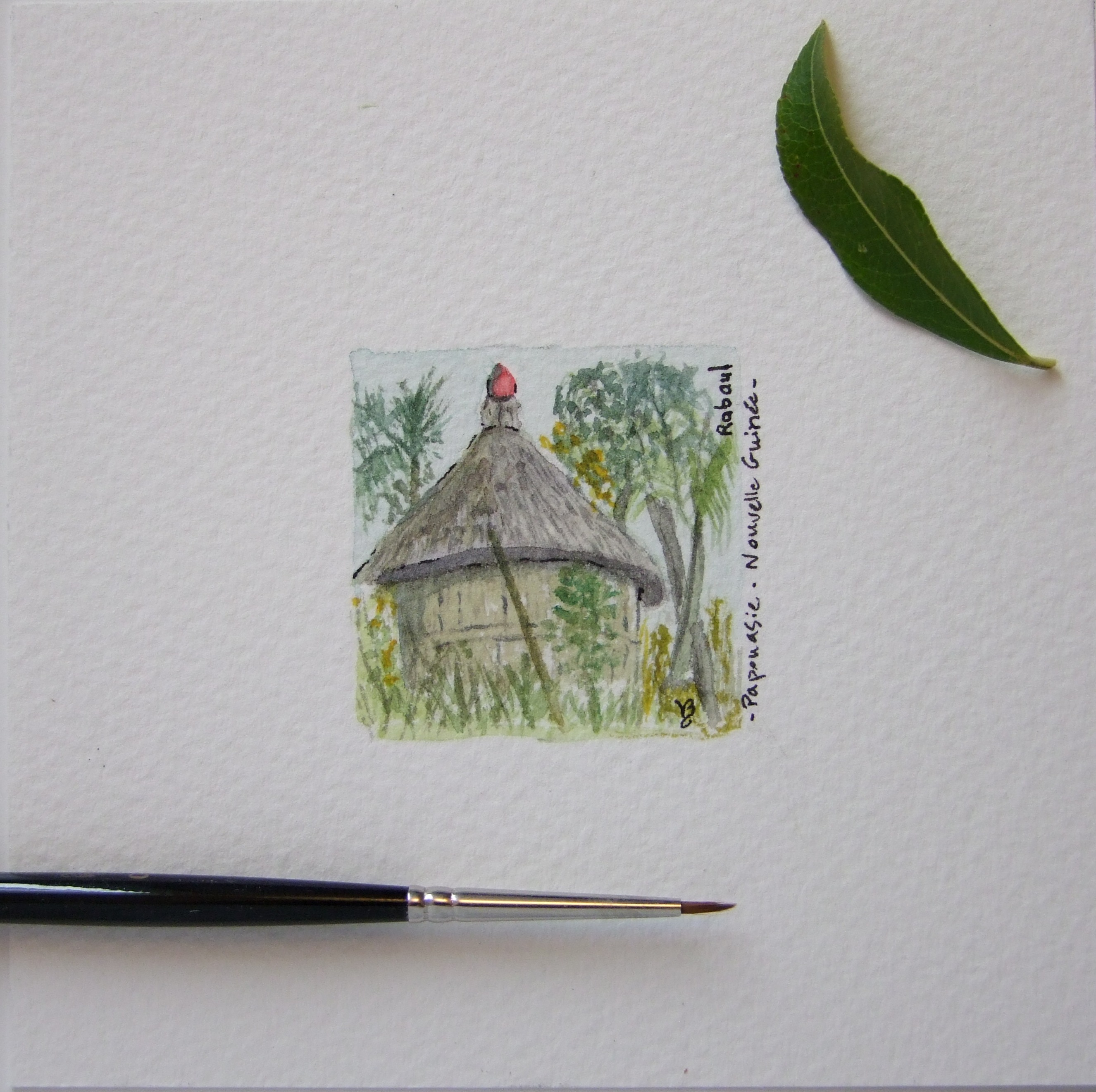Cabane de Rabaul - Papouasie-Nouvelle guinée  (miniature 4x4 cm)